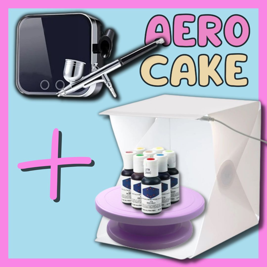 kit aérographe avec colorant, plateau, cabine